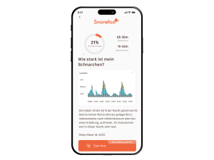 Screenshot aus der Snorefox-App