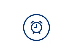 Icon eines Weckers in einem Kreis