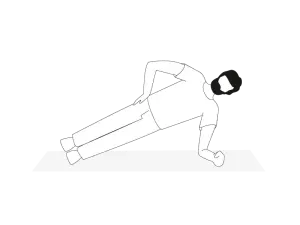 Illustration Rückenübung Seitstütz