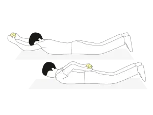 Illustration Rückenübung Superman